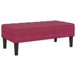 vidaXL Banc Bordeaux 113 x 57 x 39 cm Velours