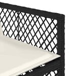 vidaXL Ensemble à manger de jardin 17 Pièces coussins noir résine tressée