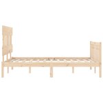 vidaXL Cadre de lit avec tête de lit 120x200 cm bois massif