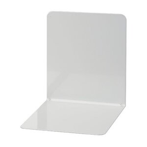 Lot de 2 Serre-livres Métal larges 14 x 12 x 14 cm Gris MAUL