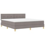 vidaXL Lit à ressorts avec matelas Taupe 180 x 200 cm tissu