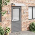 vidaXL Auvent de porte Gris et transparent 100x75 cm Polycarbonate