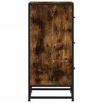 vidaXL Buffet chêne fumé 35 5x35x76 cm bois d'ingénierie et métal