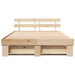 vidaXL Cadre de lit Marron 140 x 200 cm Bois massif en pin