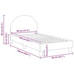 vidaXL Cadre de lit pour enfants avec tête de lit Rose 80 x 160 cm