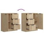 vidaXL Buffets 2 Pièces Chêne sonoma 60x30x70 cm Bois d'ingénierie