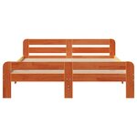 vidaXL Cadre de lit sans matelas cire marron 140x200cm bois pin massif