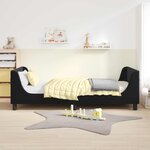 vidaXL Cadre de lit pour enfants avec tête de lit Noir 90 x 190 cm