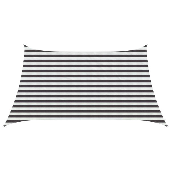vidaXL Voile d'ombre Anthracite et blanc 3 / 4 x 2 m HDPE