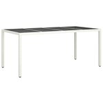 vidaXL Table de Salle à Manger de Jardin Blanche 190x90x75 cm Poly Rattan