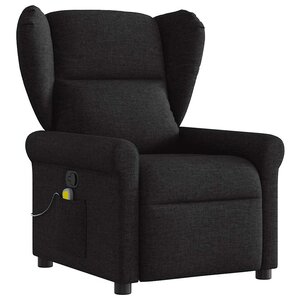 vidaXL Fauteuil de massage inclinable Noir Tissu