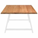 vidaXL Table à manger et bord naturel bois massif chêne rectangulaire