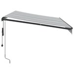 vidaXL Auvent rétractable automatique anthracite et blanc 350x250 cm