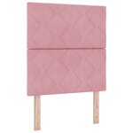 vidaXL Tête de lit en velours rose - 80 cm avec un design en blocs de diamant