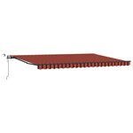 vidaXL Tissu de auvent orange et marron 500 × 300 cm Polyester