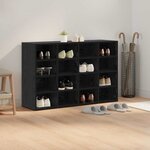 vidaXL Cabinet à chaussures avec étagère Chêne noir 103 x 30 x 67 cm