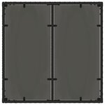 vidaXL Table de jardin dessus en verre Noir 90x90x75 cm Résine tressée