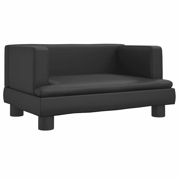 vidaXL Canapé pour enfants noir 60x40x30 cm similicuir