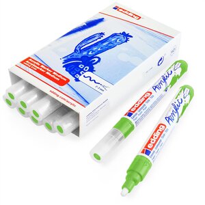Marqueur acrylique moyen 5100 vert jaune 2-3 mm x 10 EDDING