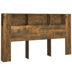 vidaXL Armoire de tête de lit Chêne fumé 180x18 5x104 5 cm