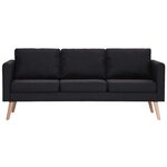 vidaXL Ensemble de canapé 2 Pièces tissu noir