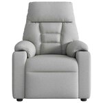 vidaXL Fauteuil inclinable électrique gris nuage tissu