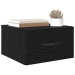 vidaXL Cabinet de chevet avec tiroir 2 Pièces Chêne noir 35 x 35 x 20 cm