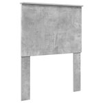 vidaXL Cadre de lit Gris Béton et Argent 75 x 190 cm Bois d'ingénierie