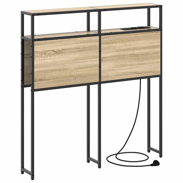 vidaXL Tête de lit de rangement Chêne sonoma 90 cm Bois d'ingénierie