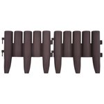 vidaXL Bordures de pelouse 36 Pièces Marron 10 m PP