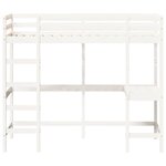 vidaXL Lit superposé sans matelas blanc 90x200 cm bois de pin massif