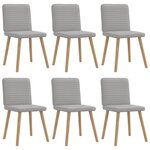 vidaXL Chaises à manger lot de 6 gris nuage tissu