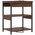 vidaXL Cabinet de chevet 2 Pièces Chêne brun 41 x 31 x 51 cm