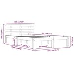 vidaXL Cadre de lit sans matelas bois massif 180x200 cm