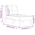 vidaXL Chaise longue crème similicuir