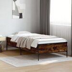 vidaXL Cadre de lit sans matelas chêne fumé 90x200 cm