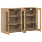 vidaXL Armoires Murales 2 Pièces Chêne Artisan 69.5 x 34 x 90 cm - Bois Réalisé