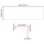 vidaXL Marches d'escalier 4 Pièces marron clair 80x25x2 cm chêne massif