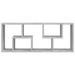 vidaXL Étagère murale Gris béton 36x16x90 cm Bois d'ingénierie