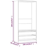 vidaXL Garde-robe Chêne marron 100x50x200 cm Bois d'ingénierie
