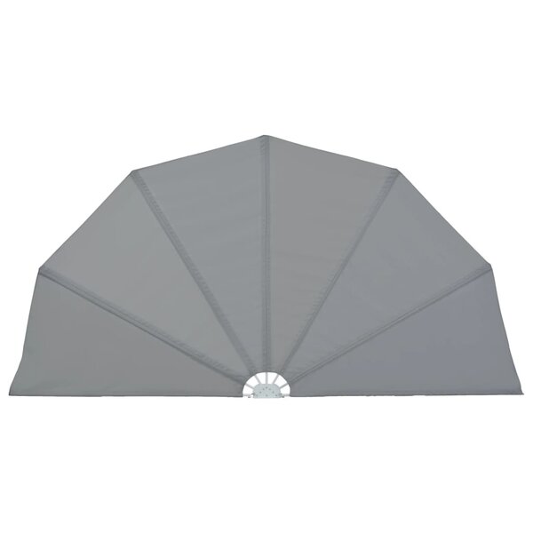 vidaXL Auvent latéral pliable de terrasse Gris 200 cm