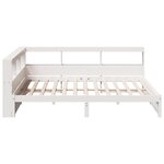 vidaXL Lit bibliothèque sans matelas blanc 140x200 cm bois pin massif