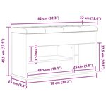 Banc de rangement vidaXL Chêne noir 80x30x45 cm Bois aggloméré