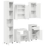 vidaXL Ensemble de mobilier de salle de bain TULUM Blanc brillant
