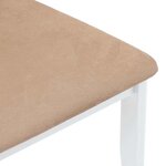 vidaXL Chaises à manger coussins 2 Pièces blanc bois massif caoutchouc