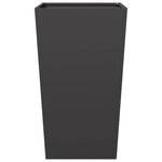 vidaXL Jardinières 2 Pièces noir 45x45x75 cm acier