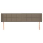 vidaXL Tête de lit avec oreilles Taupe 203x16x78/88 cm Tissu