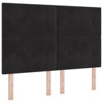 vidaXL Lit à ressorts avec matelas noir 140x200 cm en velours