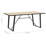 vidaXL Table de salle à manger Chêne 200x100x75 cm MDF