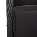 vidaXL Ensemble à manger de jardin 9Pièces coussins noir résine tressée